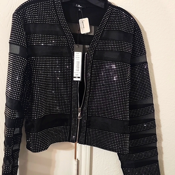 For Her Sheer Bling Jacket - Picture 2 of 11